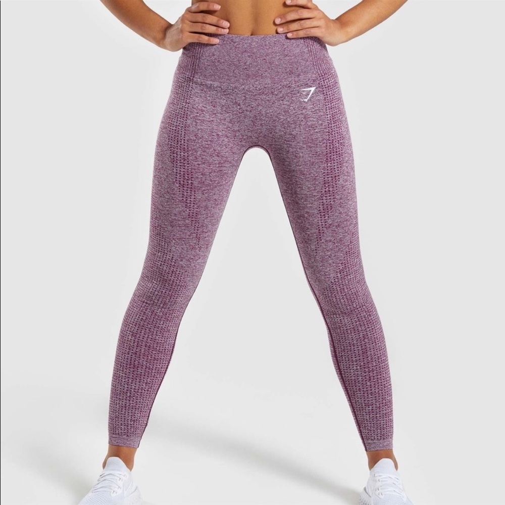 Sold ****Viral seamless leggings deep magenta Marl
